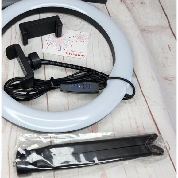 10" Ring Light with Tripod Stand LED Circle Lights Vlog Phone Holder GPEESTRAC - Picture 9 of 9